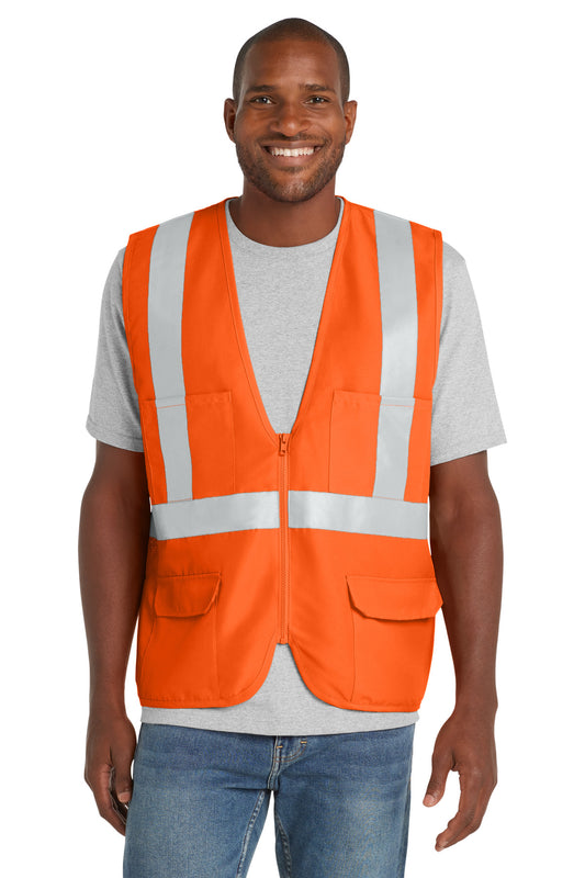 CornerStone ANSI 107 Class 2 Mesh Back Safety Vest - Safety Orange - front