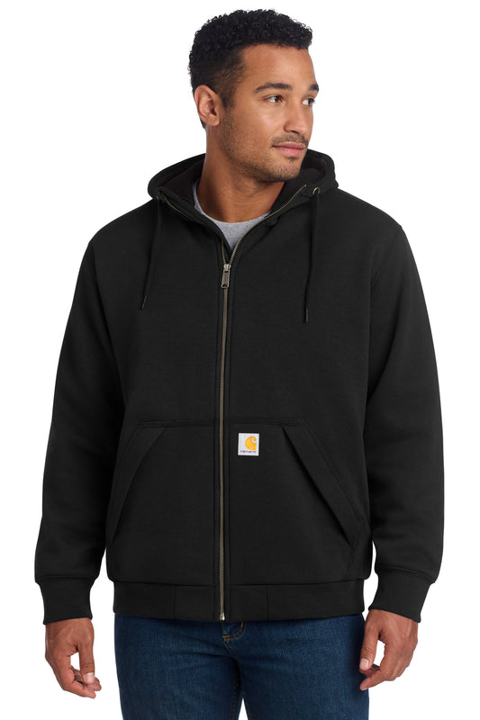 Carhartt Midweight Thermal-Lined Full-Zip Sweatshirt - Black - front