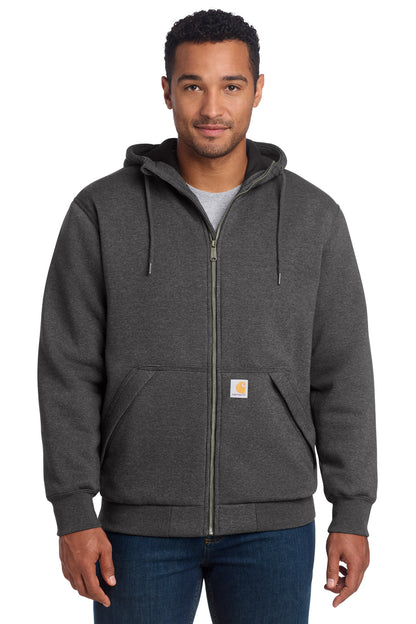 Carhartt Midweight Thermal-Lined Full-Zip Sweatshirt - Carbon Heather - front