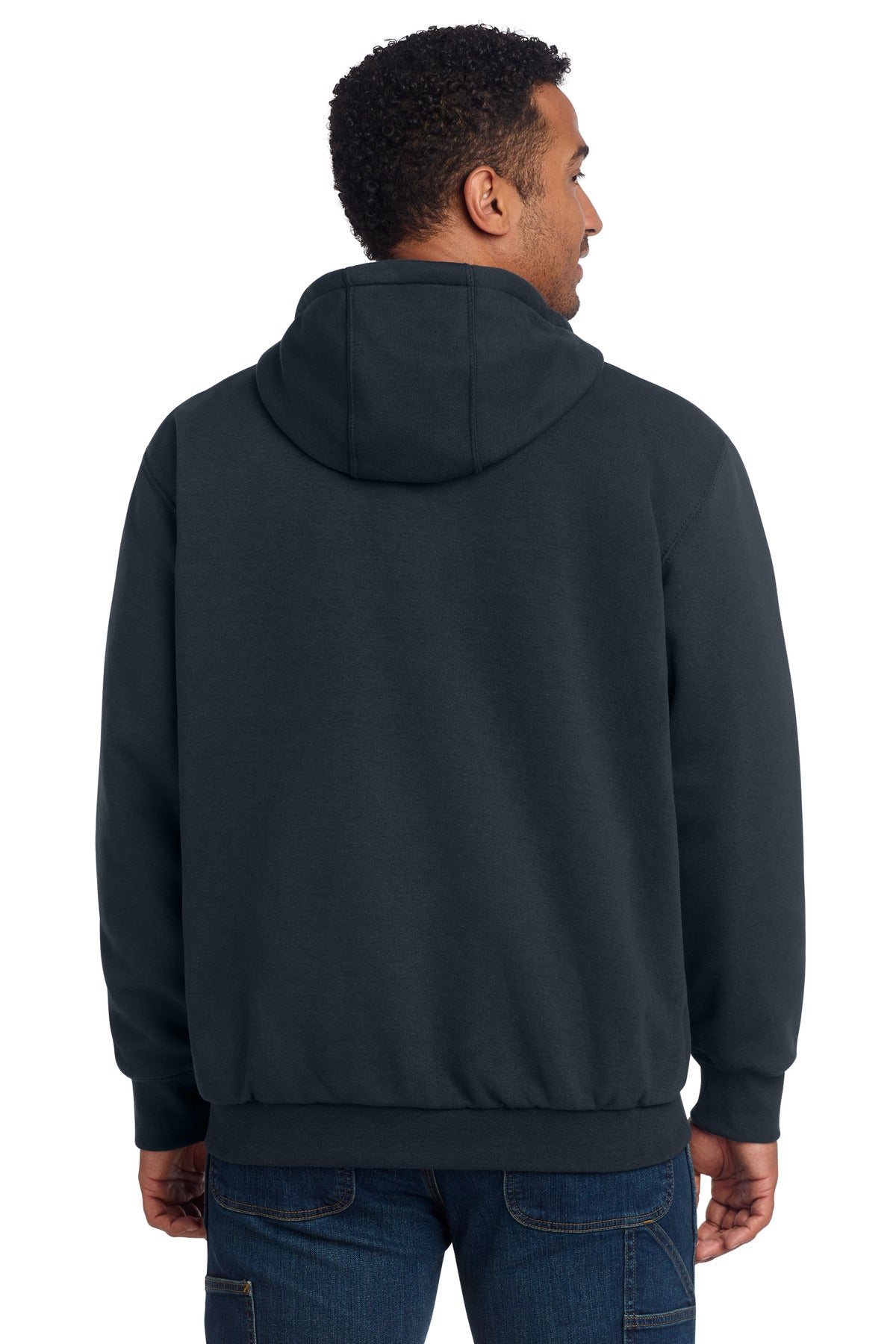 Carhartt Midweight Thermal-Lined Full-Zip Sweatshirt - New Navy - back