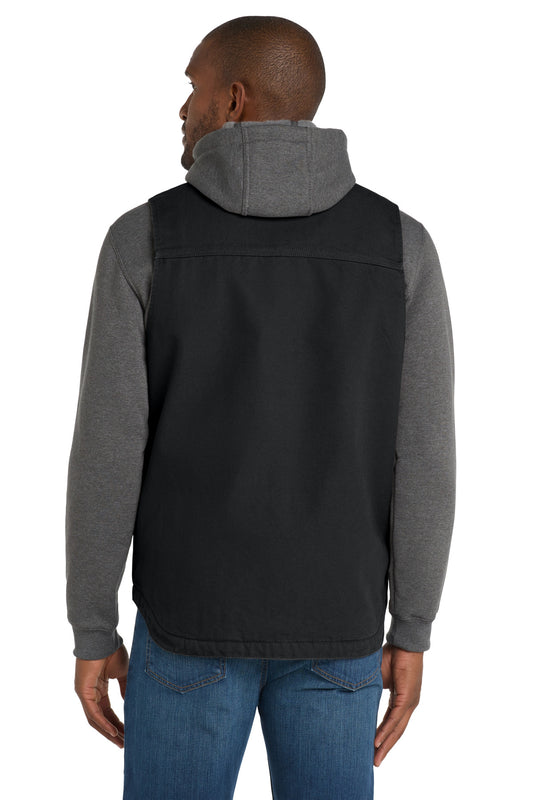 Carhartt Sherpa-Lined Mock Neck Vest - Black - back