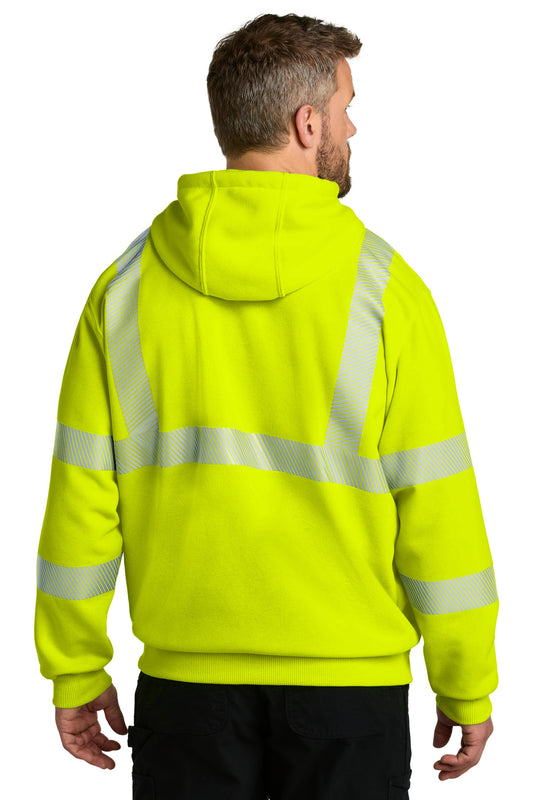 Carhartt ANSI 107 Class 3 Hooded Sweatshirt - Brite Lime - back