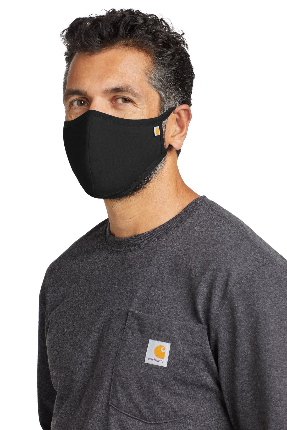 Carhartt Cotton Ear Loop Face Mask (3 pack) - Black - back