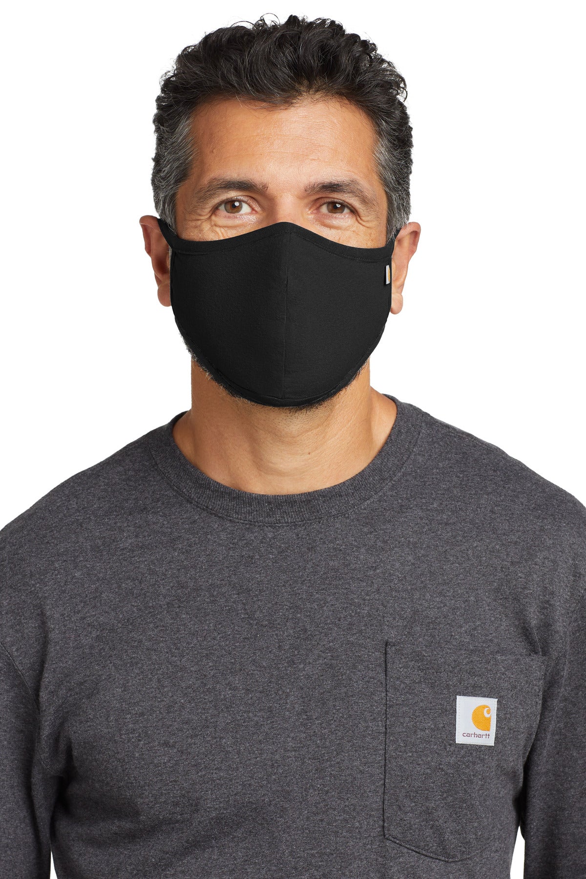 Carhartt Cotton Ear Loop Face Mask (3 pack) - Black - front