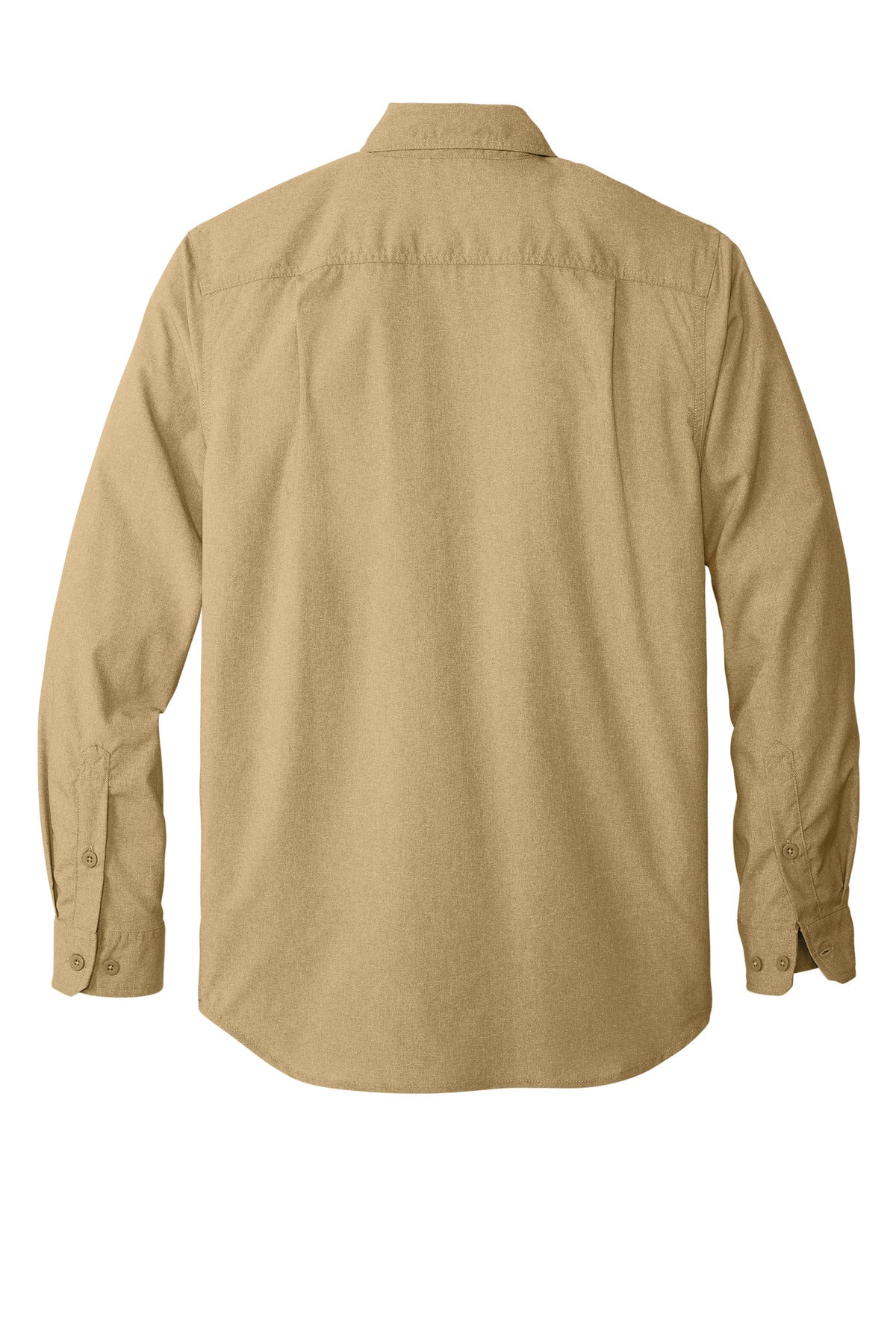 Carhartt Force Solid Long Sleeve Shirt - Dark Khaki - flat back