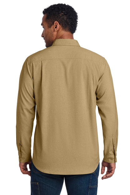 Carhartt Force Solid Long Sleeve Shirt - Dark Khaki - back