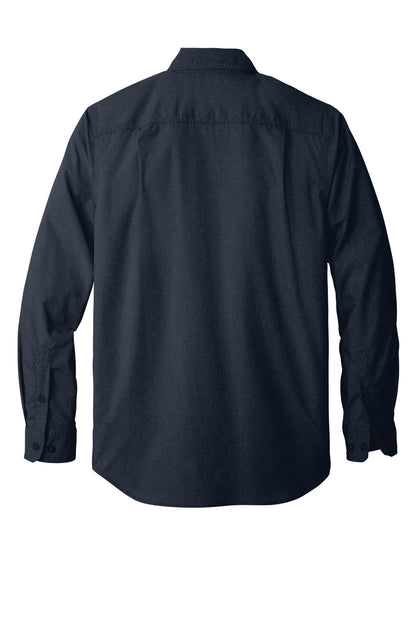 Carhartt Force Solid Long Sleeve Shirt - Navy - flat back