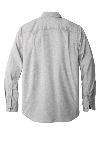 Carhartt Force Solid Long Sleeve Shirt - Steel - flat back