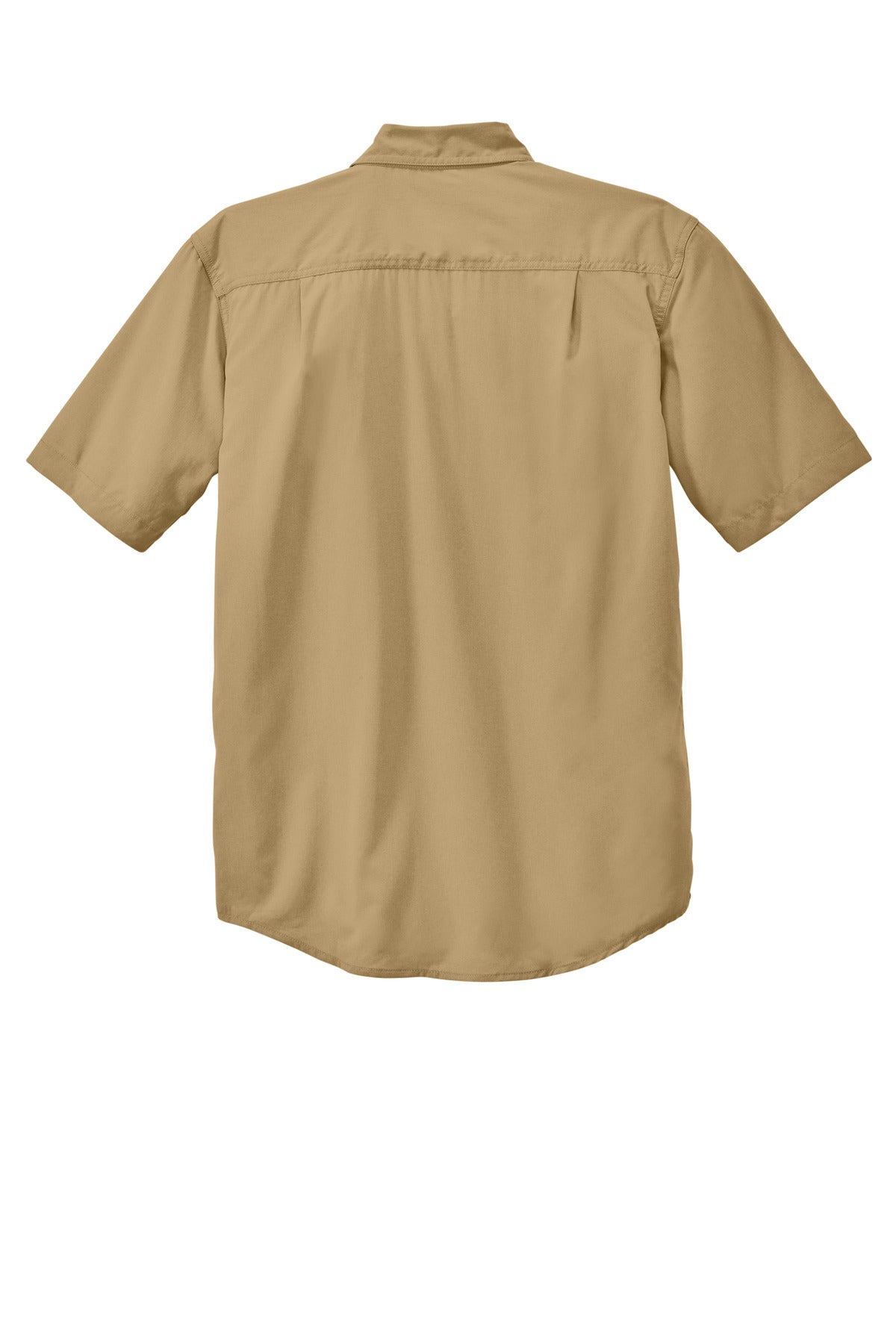 Carhartt Force Solid Short Sleeve Shirt - Dark Khaki - flat back