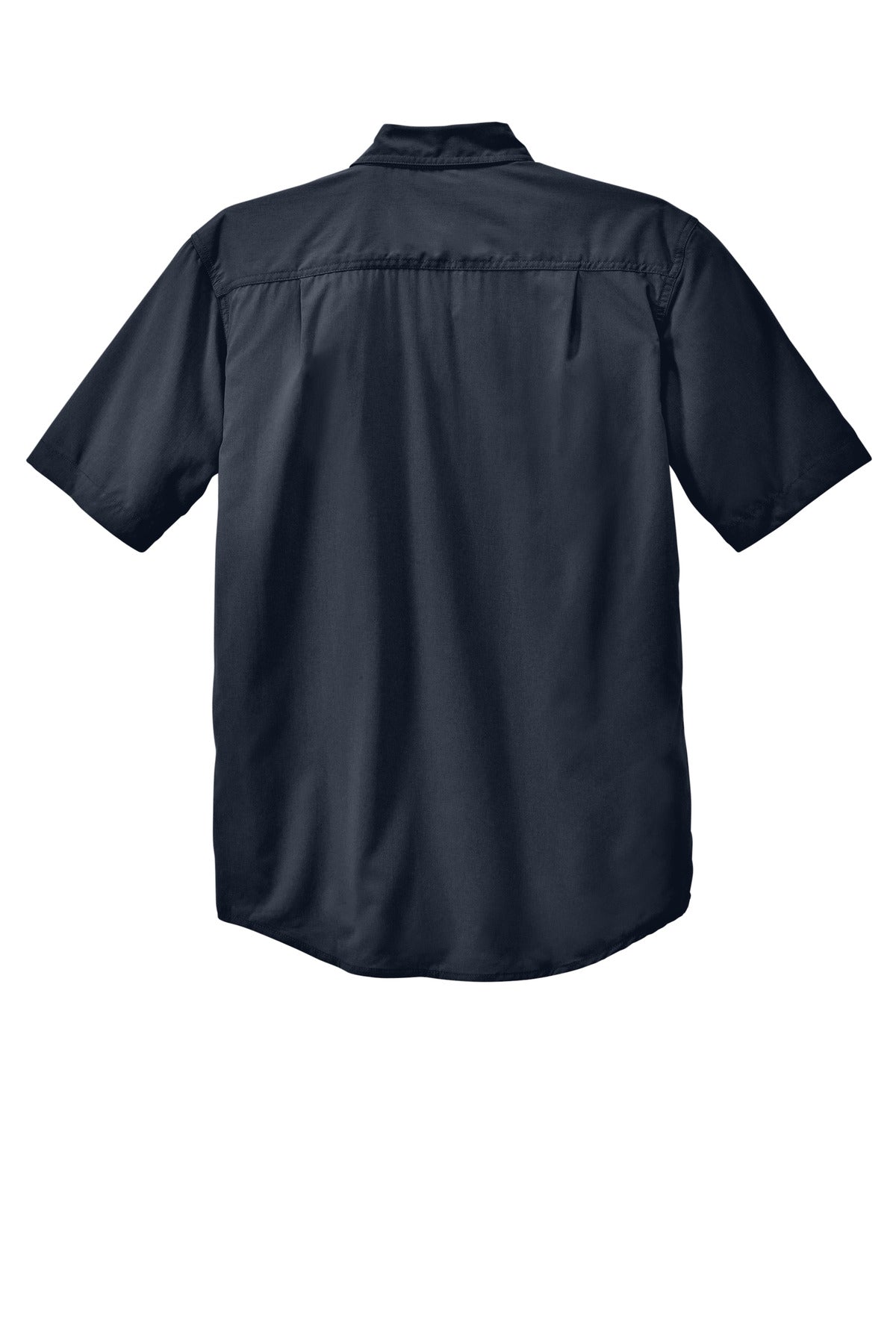 Carhartt Force Solid Short Sleeve Shirt - Navy - flat back