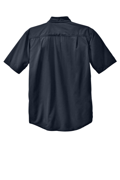 Carhartt Force Solid Short Sleeve Shirt - Navy - flat back