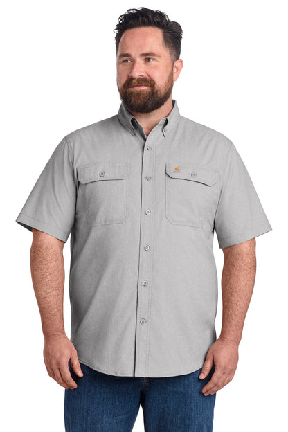 Carhartt Force Solid Short Sleeve Shirt - Steel - front