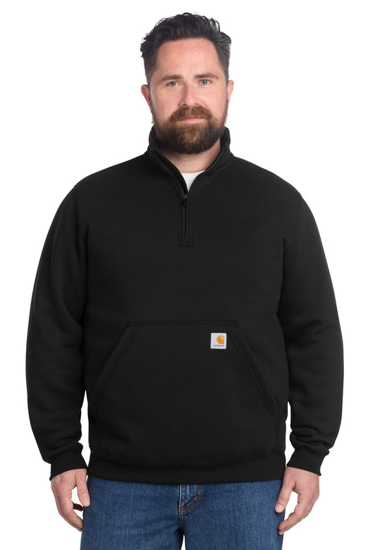 Carhartt Midweight 1/4-Zip Mock Neck Sweatshirt - Black - front