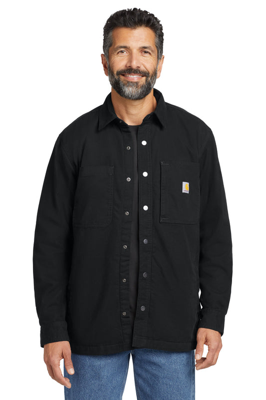 Carhartt Rugged Flex Fleece-Lined Shirt Jac - Black - front