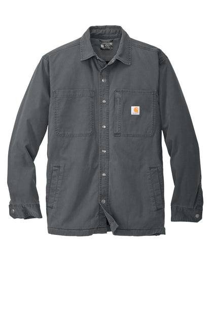 Carhartt Rugged Flex Fleece-Lined Shirt Jac - Shadow Grey - flat front