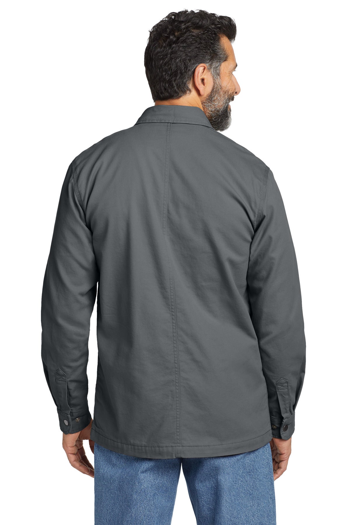 Carhartt Rugged Flex Fleece-Lined Shirt Jac - Shadow Grey - back