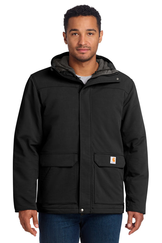 Carhartt Super Dux Insulated Hooded Coat - Black - front
