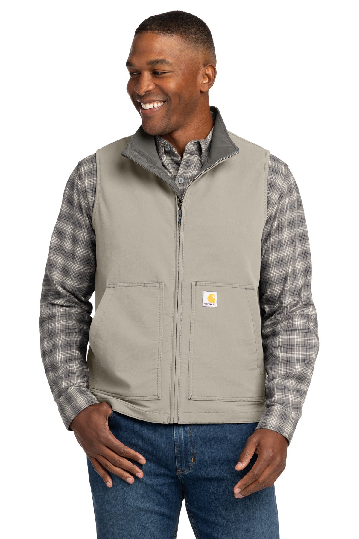 Carhartt Super Dux Soft Shell Vest - Greige - front