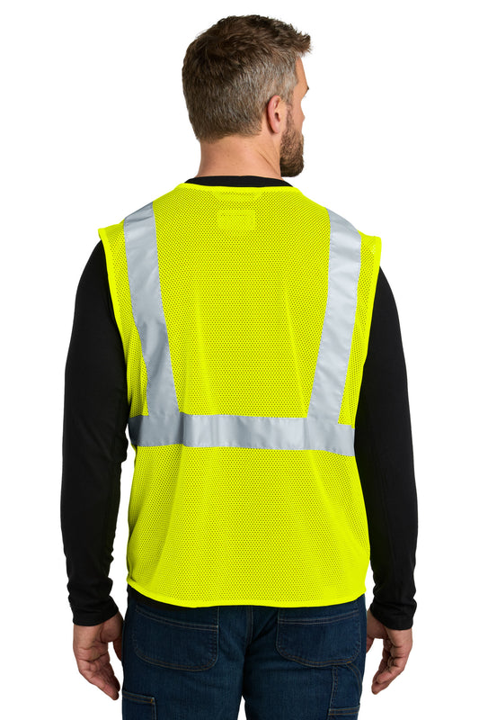 Carhartt ANSI Class 2 Mesh Zip-Front Vest - Brite Lime - back