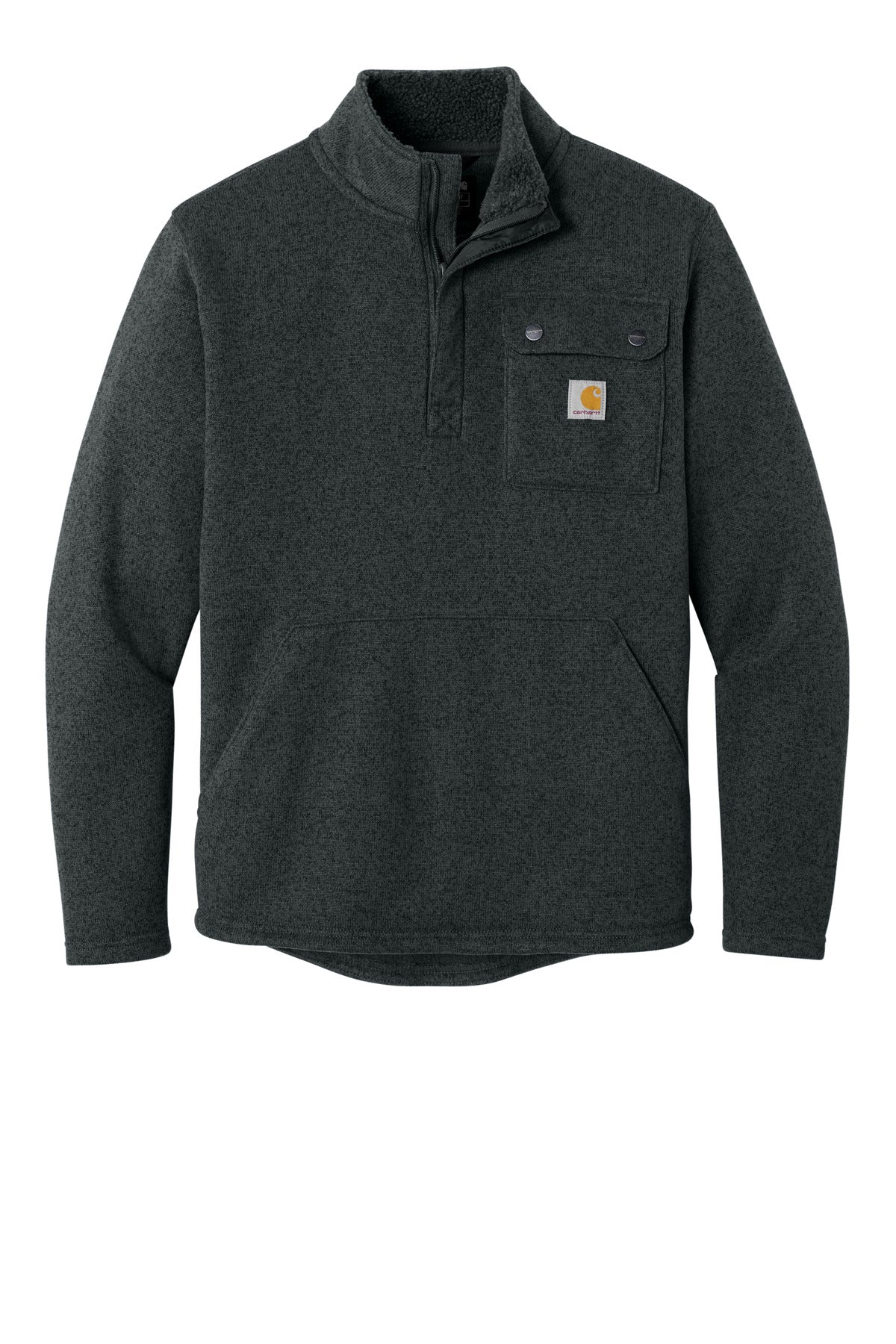 Carhartt Midweight 1/4-Zip Sweater Fleece - Black - flat front