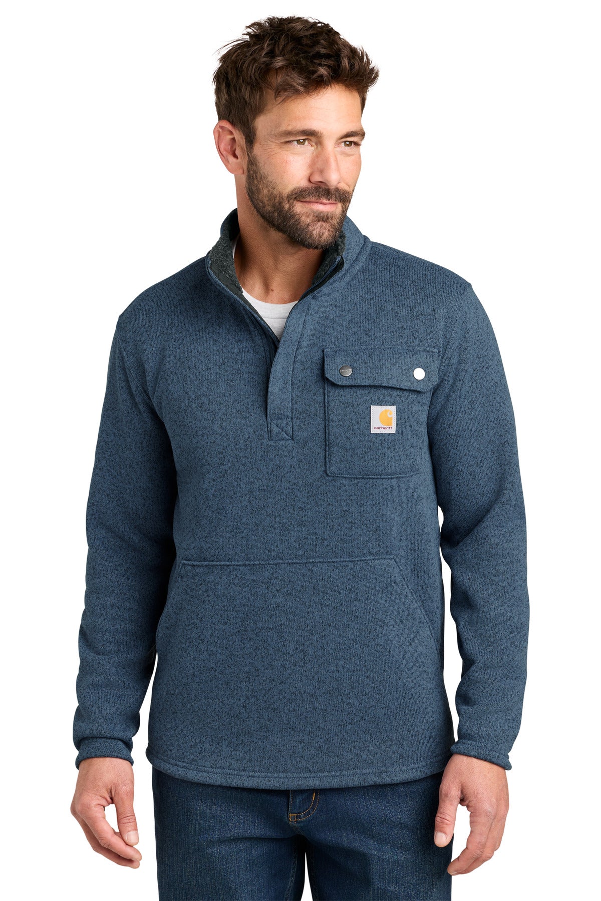 Carhartt Midweight 1/4-Zip Sweater Fleece - Faded Navy - front