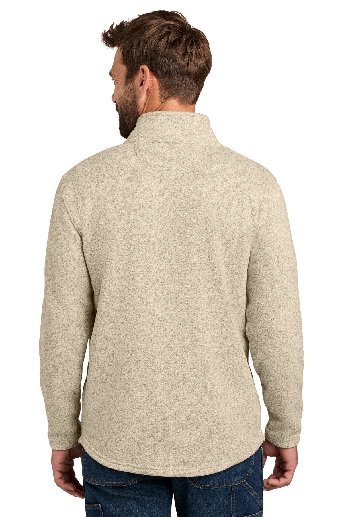 Carhartt Midweight 1/4-Zip Sweater Fleece - Oat Milk - back