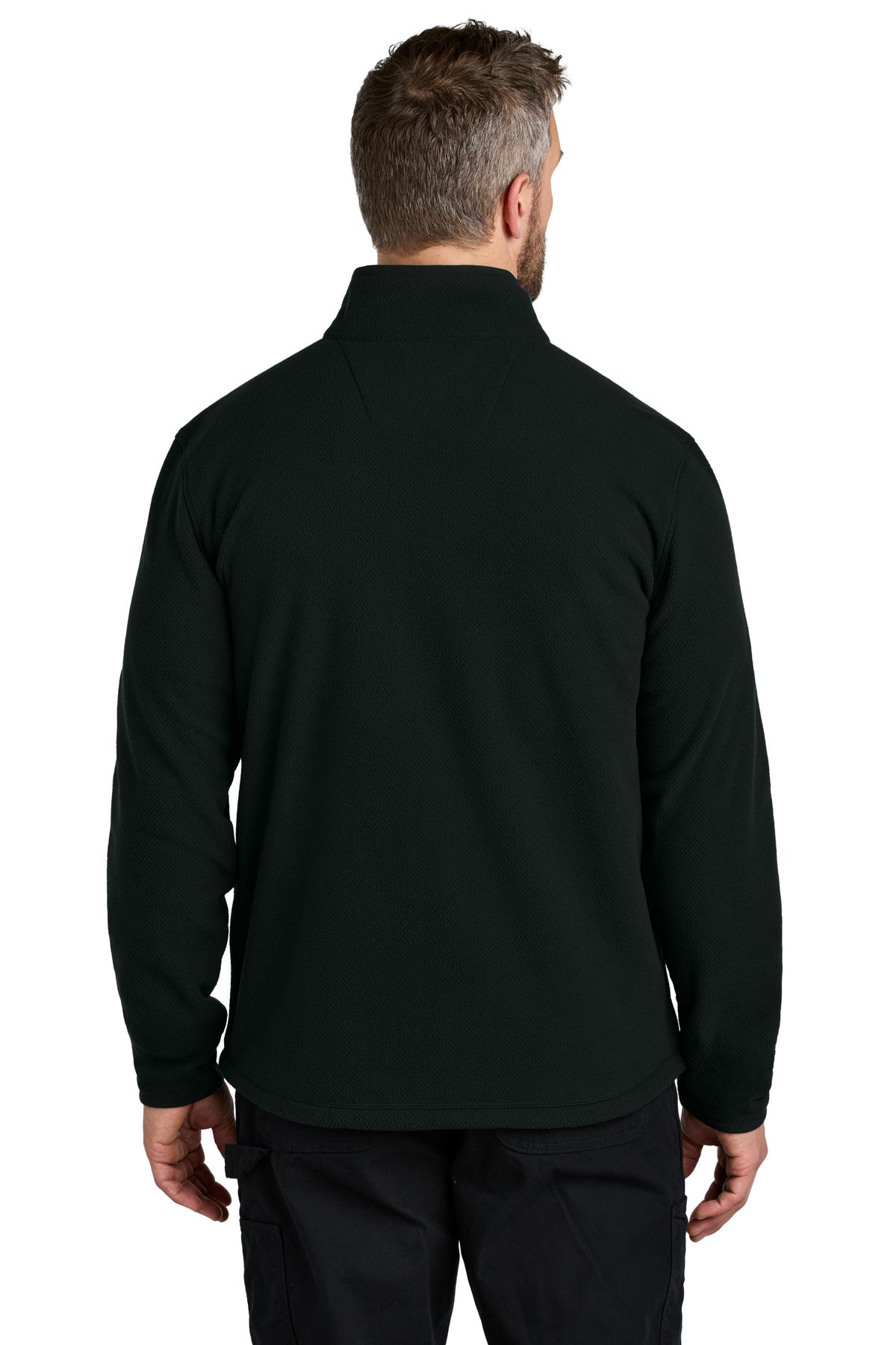 Carhartt Textured Full-Zip Fleece Jacket - Black - back