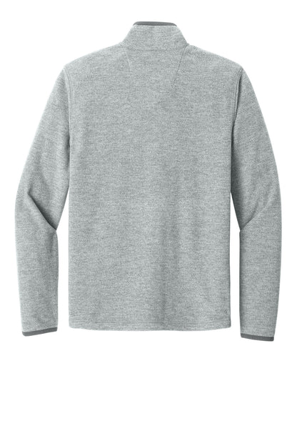 Carhartt Textured Full-Zip Fleece Jacket - Heather Grey - flat back