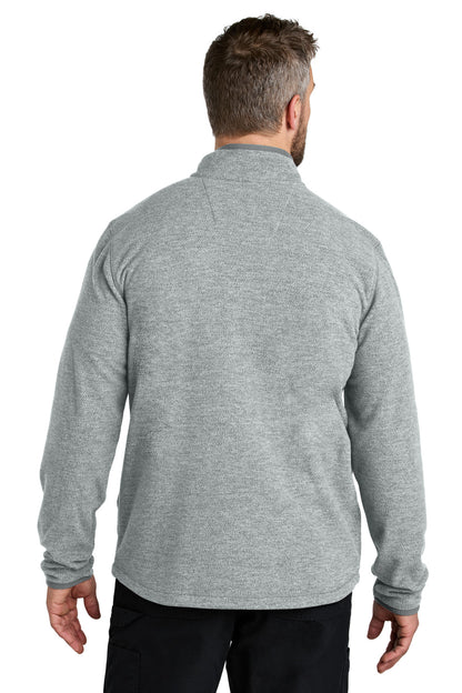 Carhartt Textured Full-Zip Fleece Jacket - Heather Grey - back