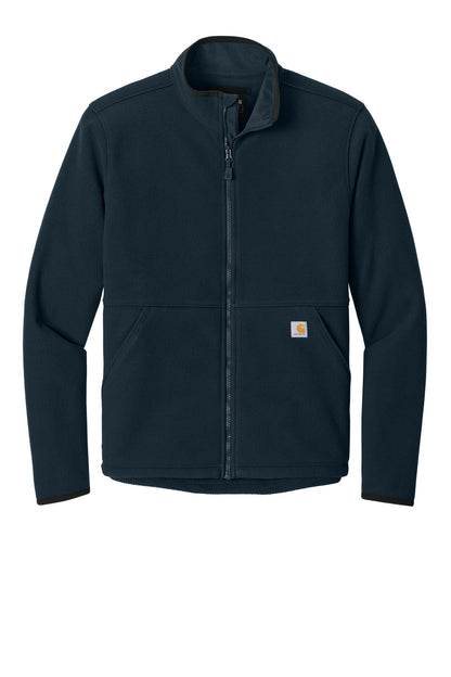 Carhartt Textured Full-Zip Fleece Jacket - Navy - flat front