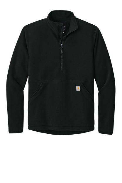 Carhartt Textured 1/2-Zip Fleece Jacket - Black - flat front