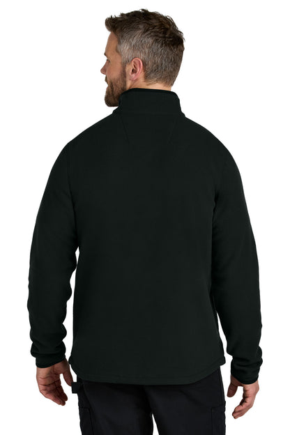 Carhartt Textured 1/2-Zip Fleece Jacket - Black - back