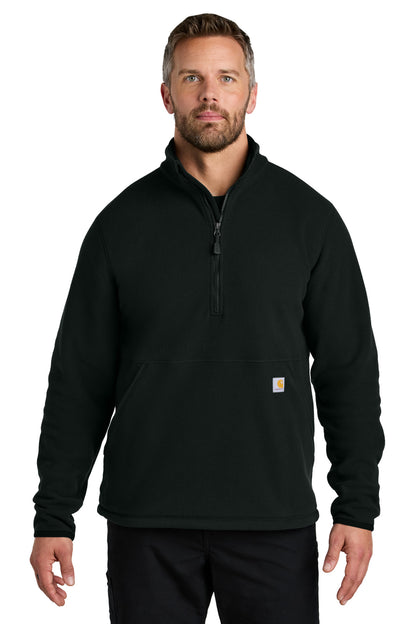 Carhartt Textured 1/2-Zip Fleece Jacket - Black - front