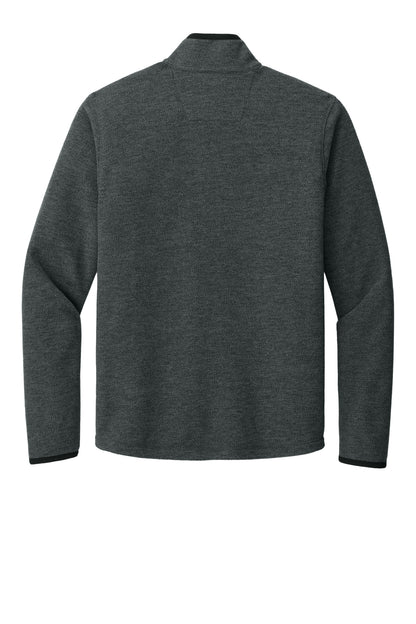 Carhartt Textured 1/2-Zip Fleece Jacket - Carbon Heather - flat back