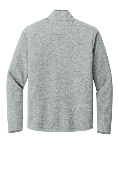 Carhartt Textured 1/2-Zip Fleece Jacket - Heather Grey - flat back