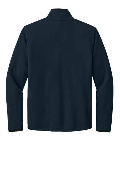 Carhartt Textured 1/2-Zip Fleece Jacket - Navy - flat back