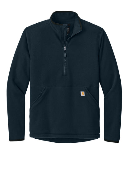 Carhartt Textured 1/2-Zip Fleece Jacket - Navy - flat front