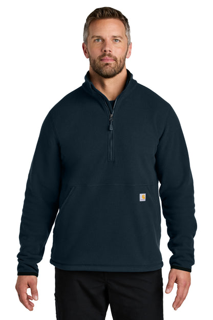 Carhartt Textured 1/2-Zip Fleece Jacket - Navy - front