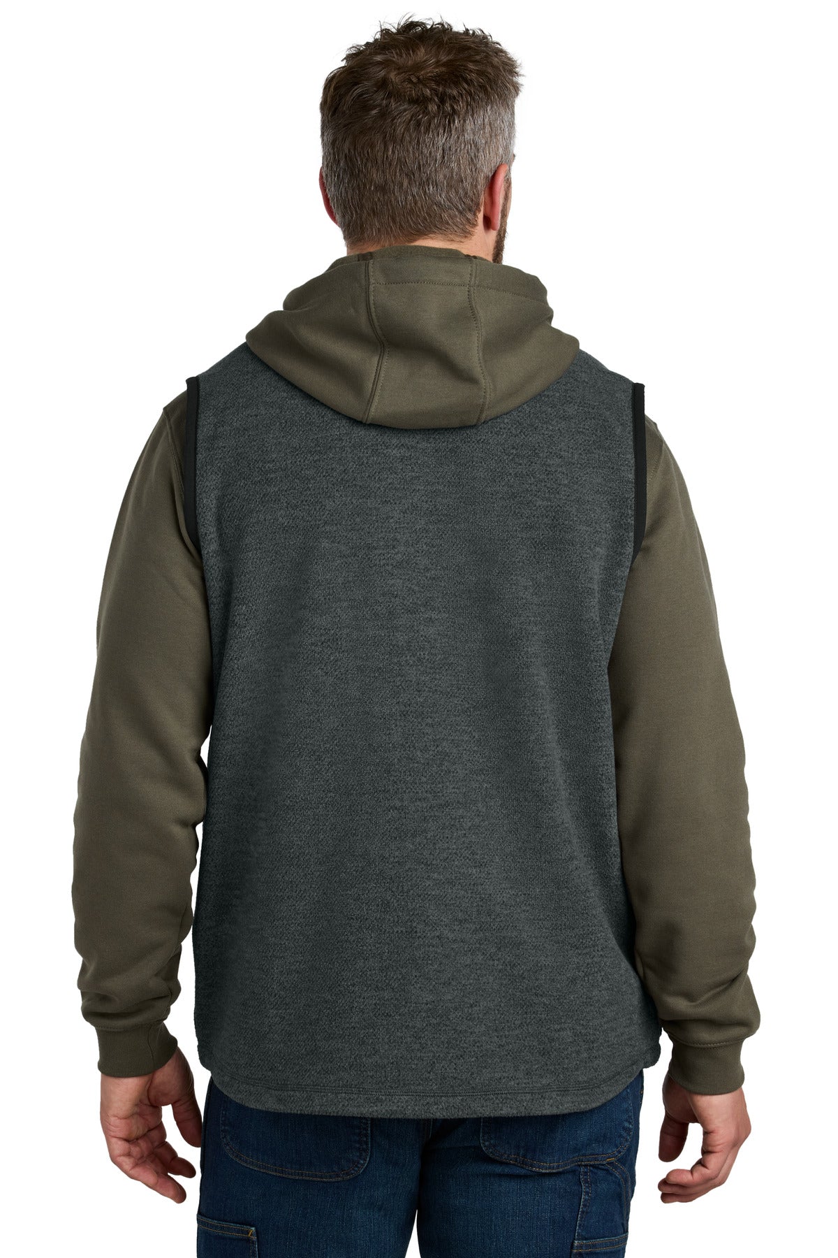 Carhartt Textured Fleece Vest - Carbon Heather - back