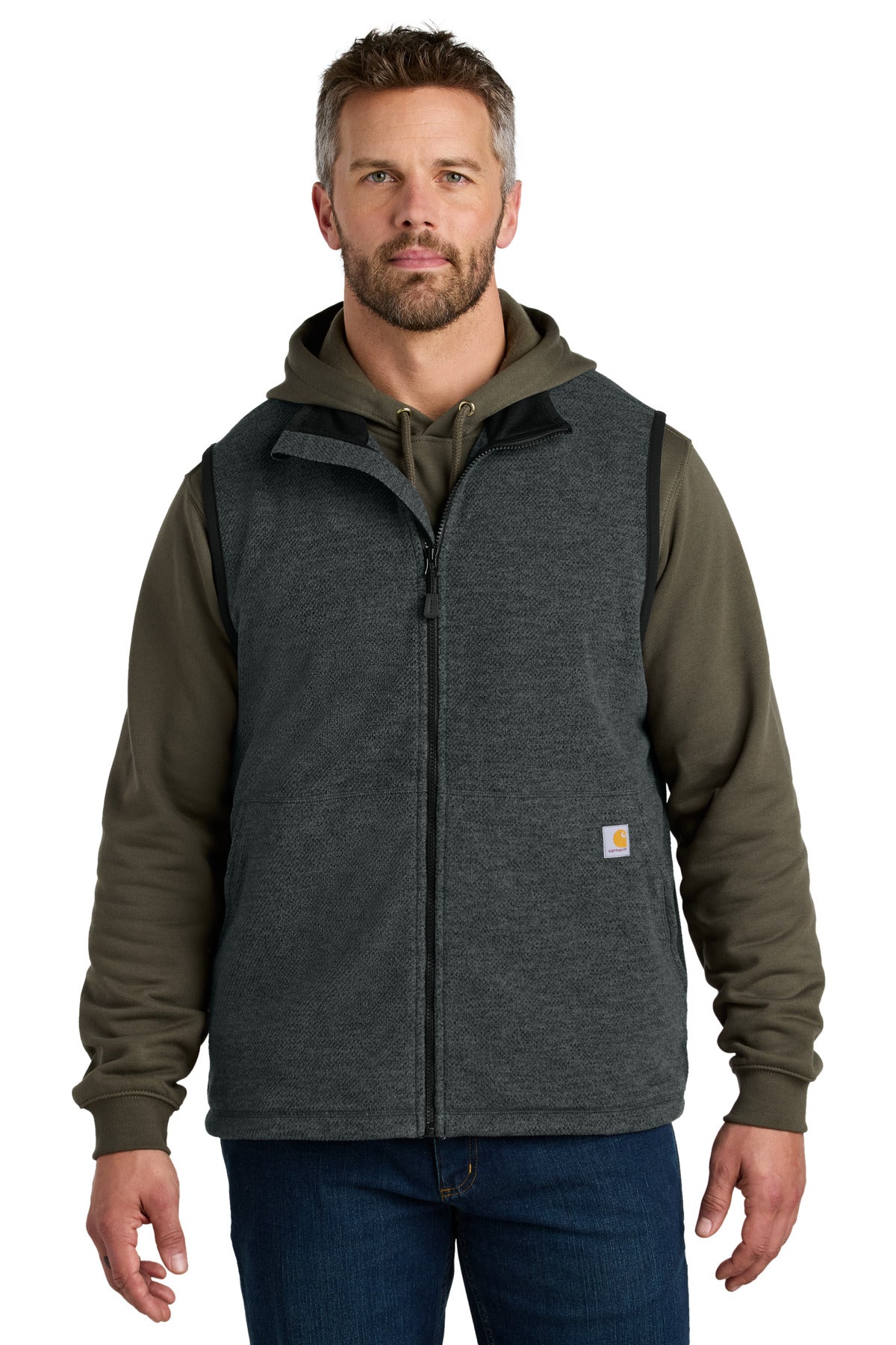 Carhartt Textured Fleece Vest - Carbon Heather - front
