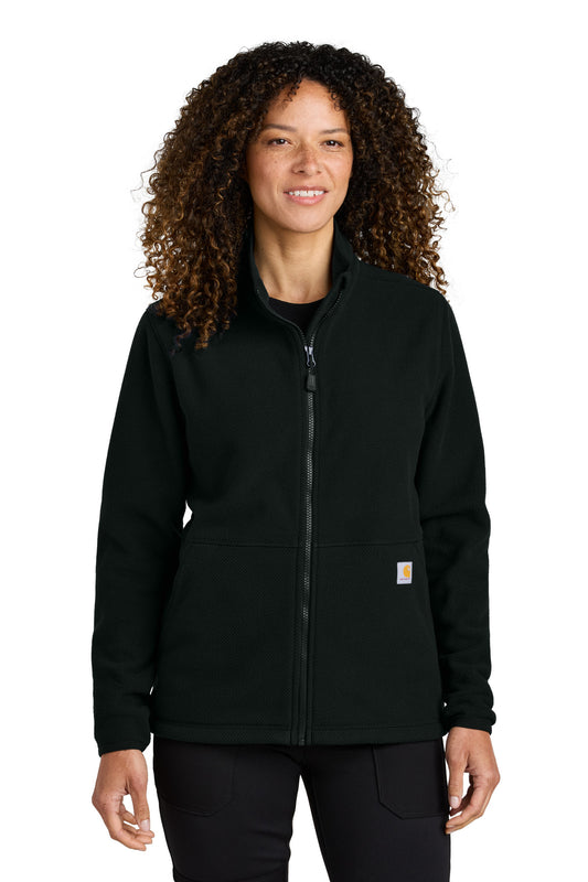 Carhartt Women's Textured Full-Zip Fleece Jacket - Black - front