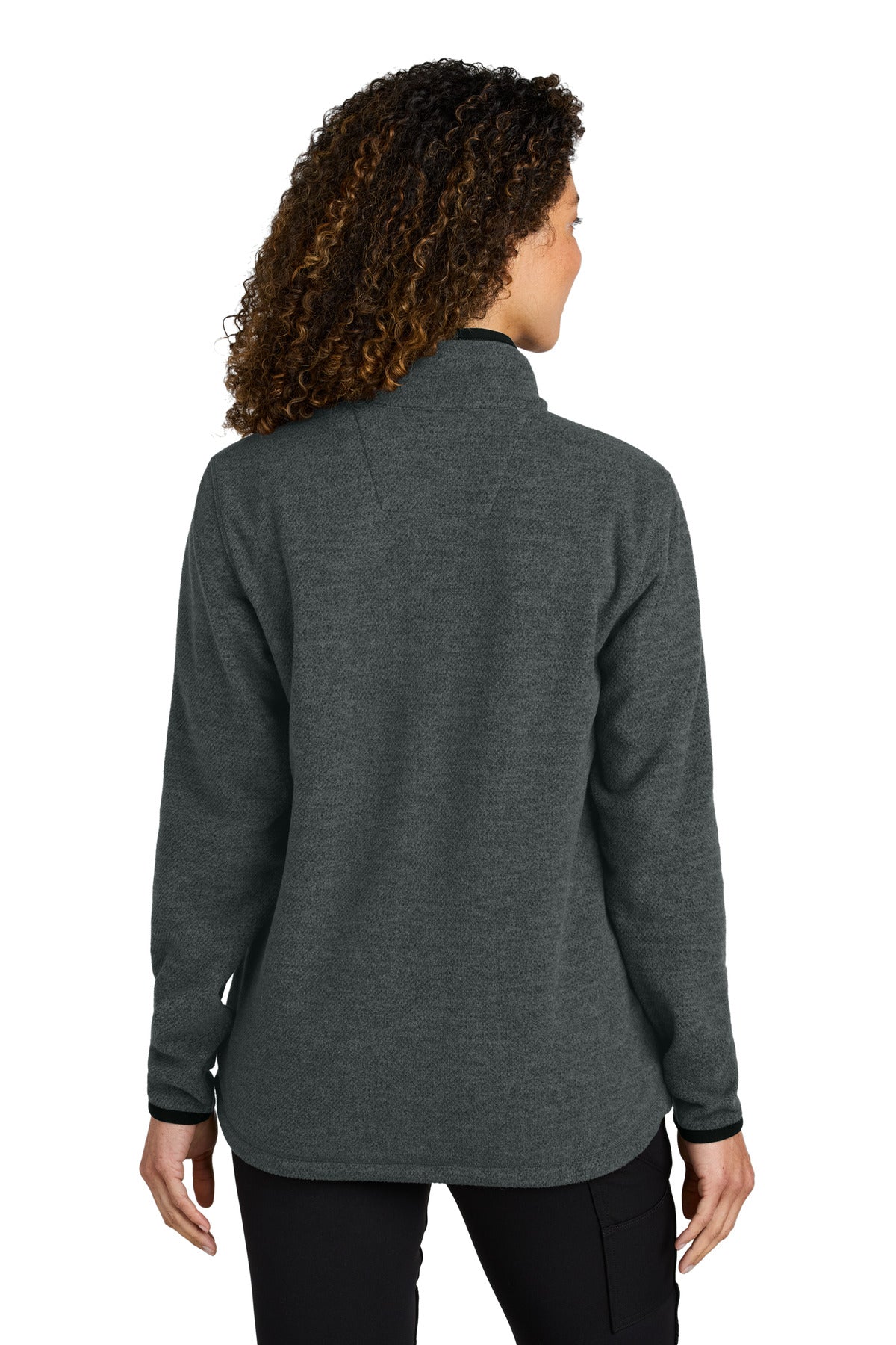 Carhartt Women's Textured Full-Zip Fleece Jacket - Carbon Heather - back