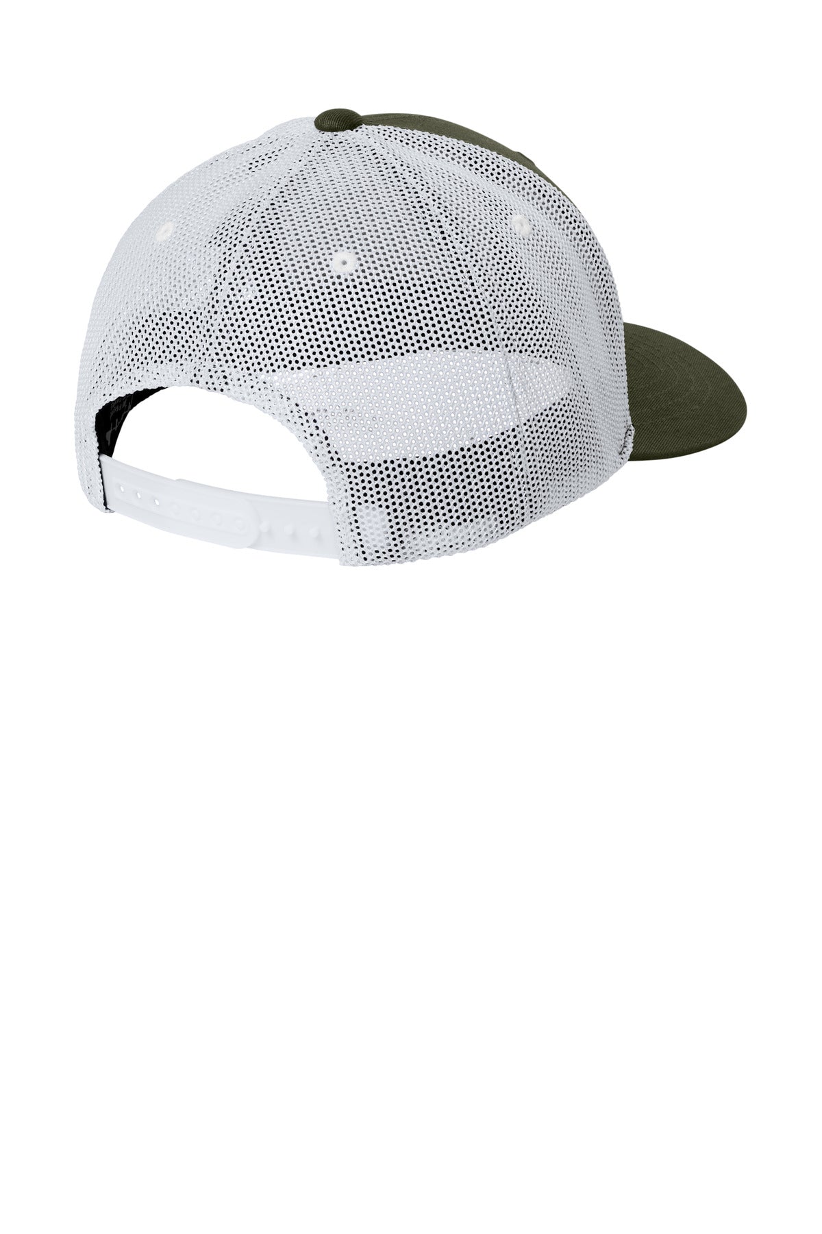 Carhartt Flexfit 110 Mesh Back Cap - Moss/ White - flat back