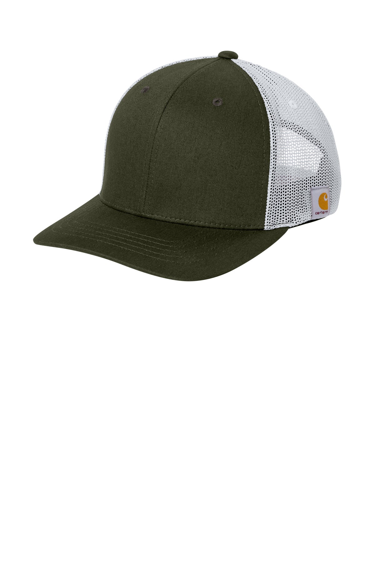 Carhartt Flexfit 110 Mesh Back Cap - Moss/ White - front