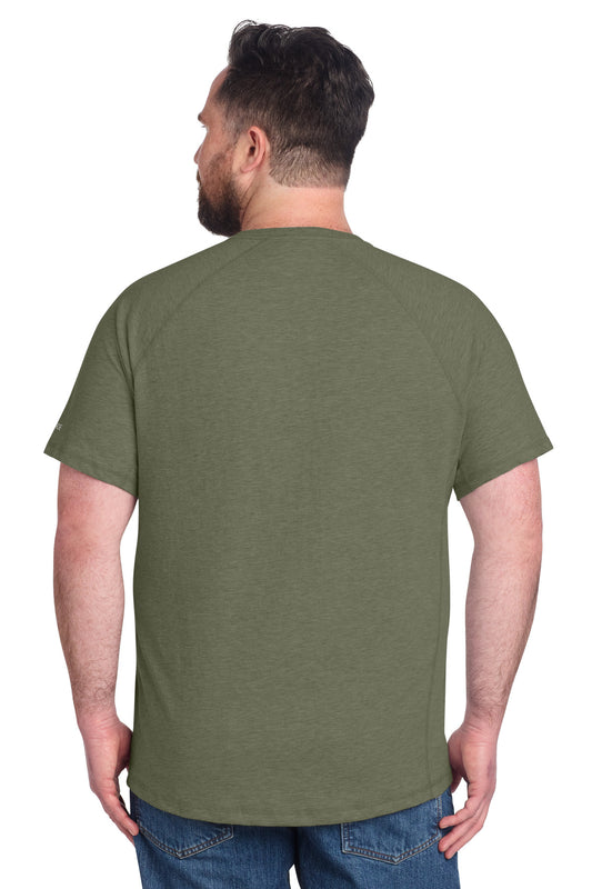 Carhartt Force Short Sleeve Pocket T-Shirt - Basil Heather - back