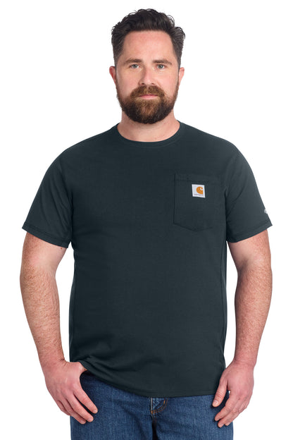 Carhartt Force Short Sleeve Pocket T-Shirt - Navy - front
