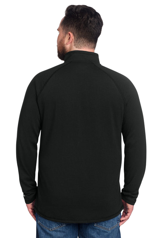 Carhartt Force 1/4-Zip Long Sleeve T-Shirt - Black - back