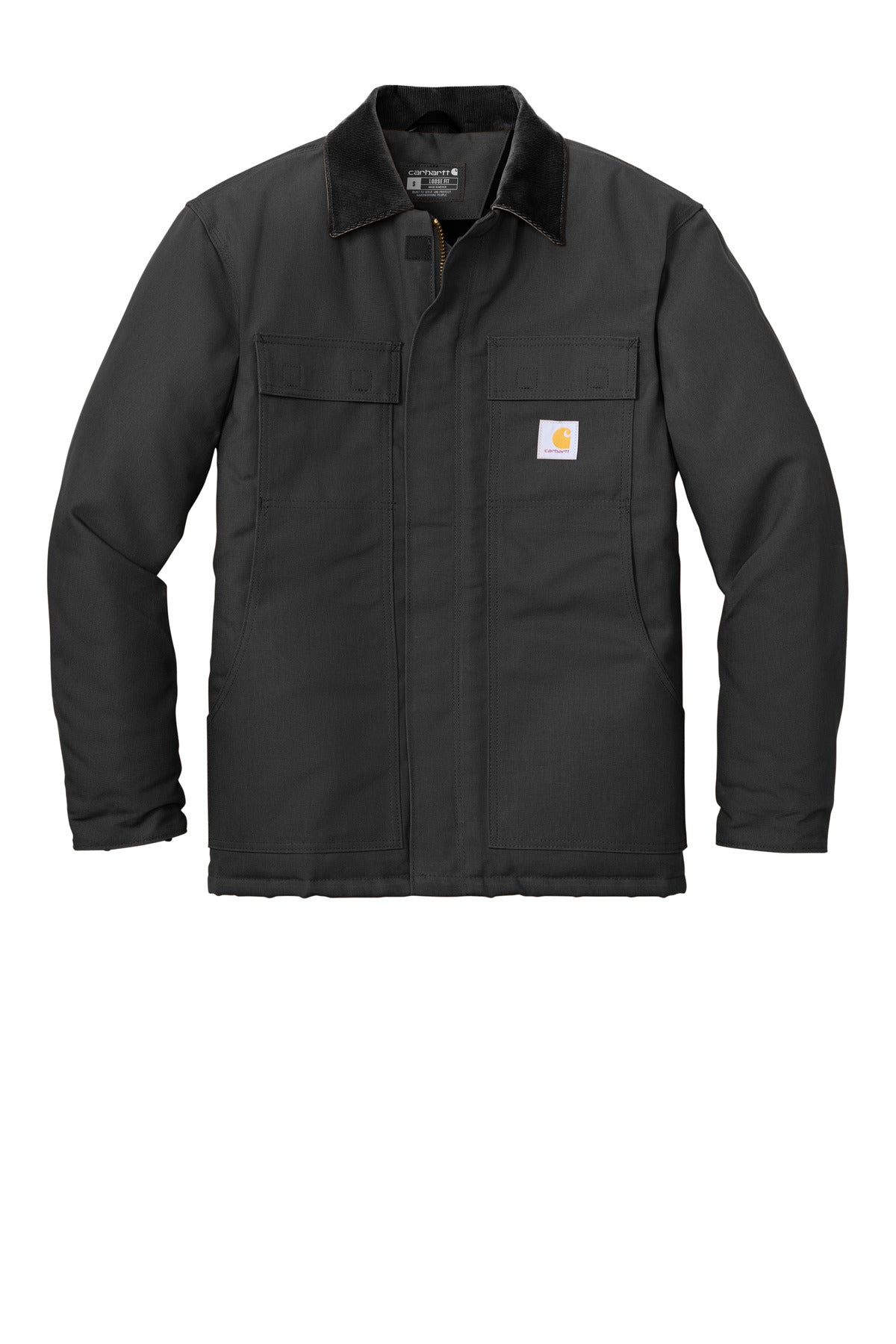 Carhartt Duck Traditional Coat - Black - flat front