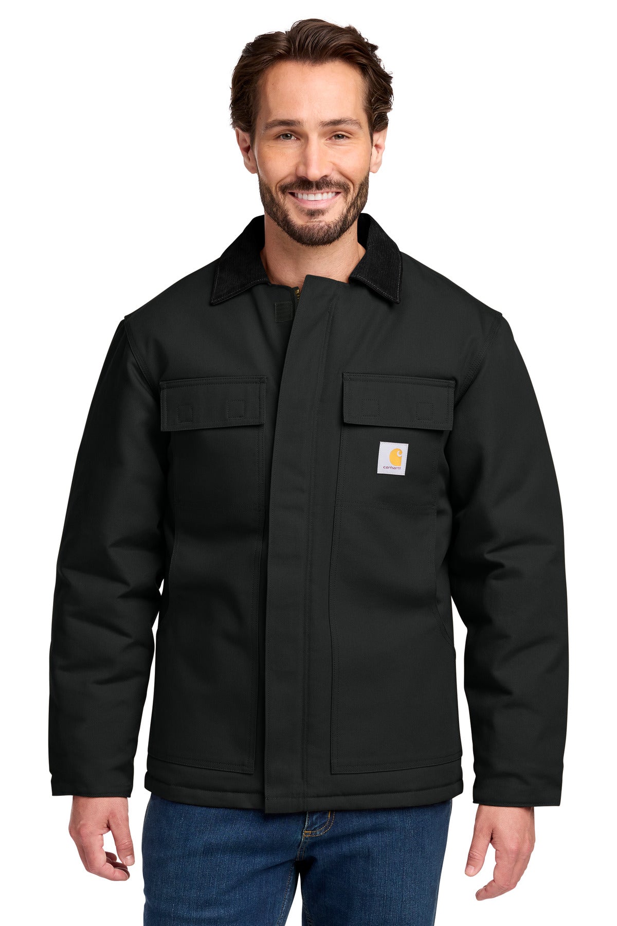 Carhartt Duck Traditional Coat - Black - front
