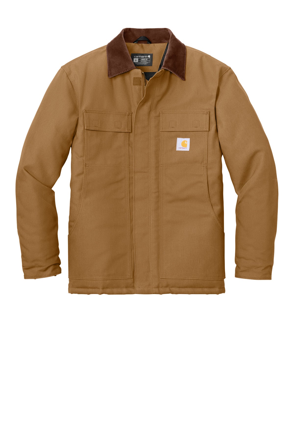 Carhartt Duck Traditional Coat - Carhartt Brown - flat front